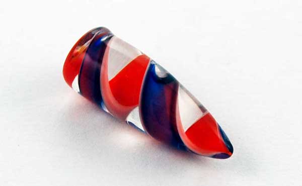 Body Piercing Stretcher Glass Straight 11mm Pink