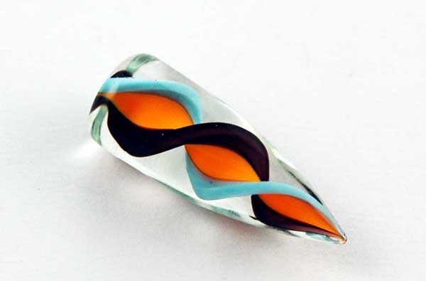 Body Piercing Stretcher Glass Straight 11mm Brown Twist