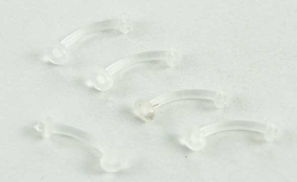 Body Piercing Retainer Curved Clear 1.2mm