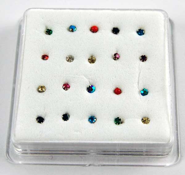 Nose Stud Silver Curly Wires Pack of 20