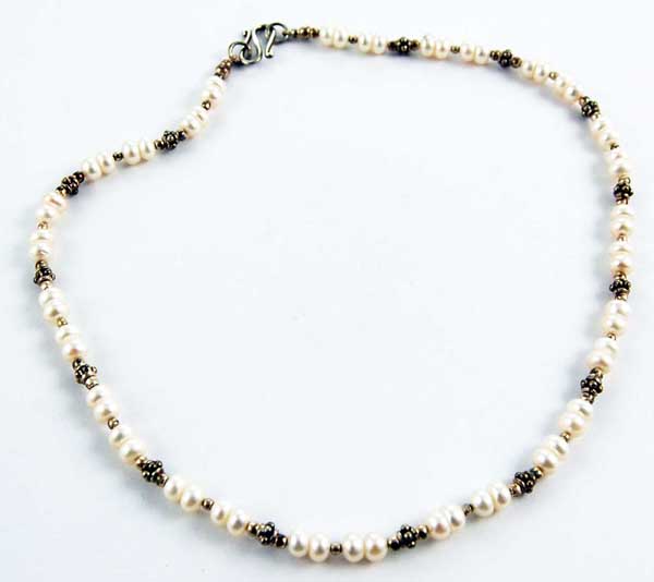 N/Lace Silver Fresh Water Pearl Beads