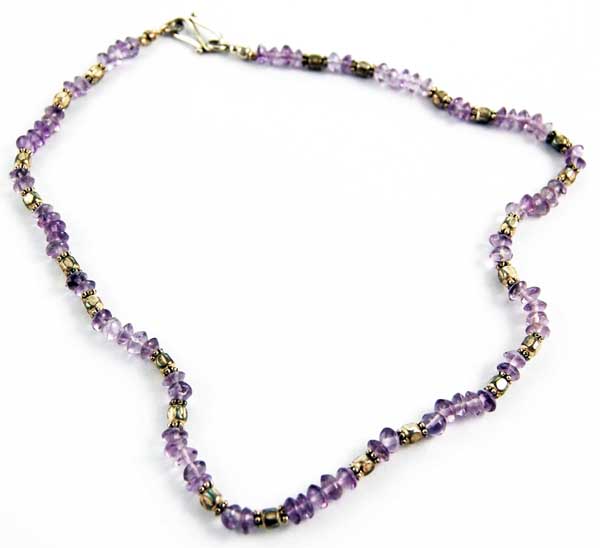 N/Lace Silver Amethyst Beads