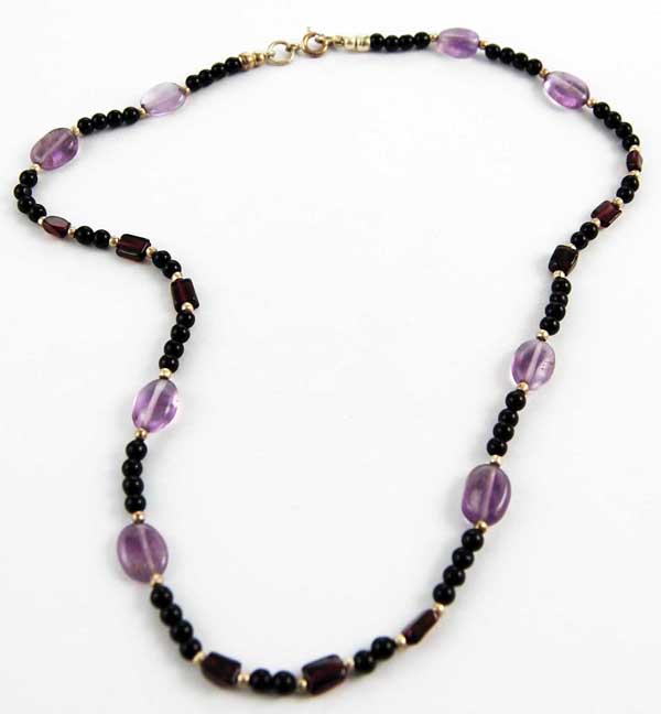 N/Lace Silver Amethyst Flat Beads