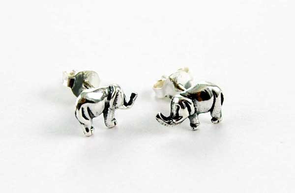 Earring Silver Elephant