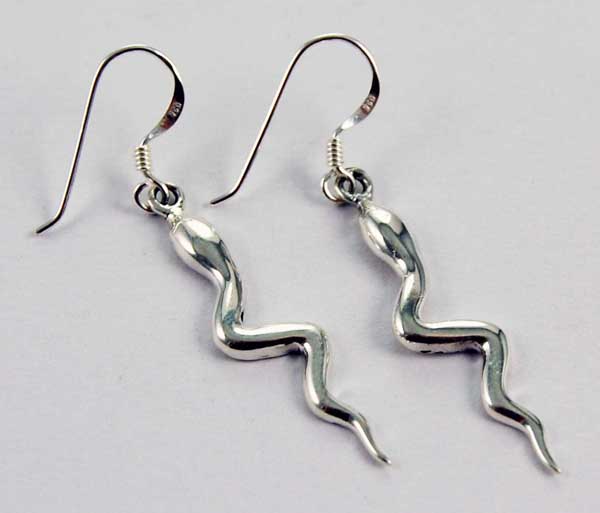 Earring Silver Wavy Style L3.5cm