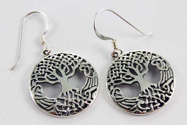 Earring Silver Tree Of Life H2cm