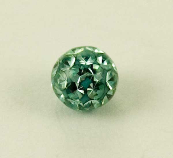 Body Piercing Jewelled Ball Blue Coated 1.6x5mm