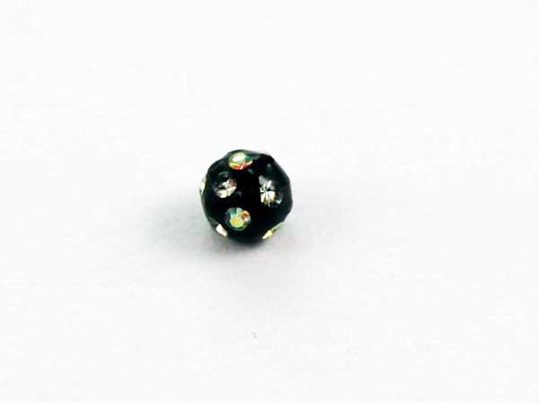 Body Piercing Jewelled Ball Black Coated 1.6x5mm