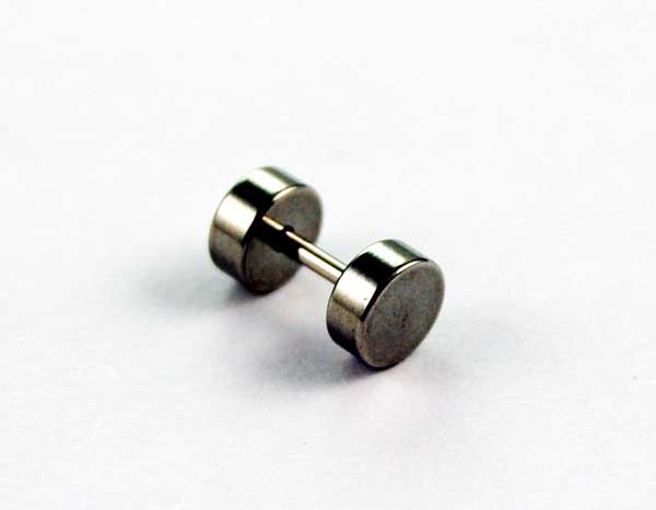 Body Piercing Plug Steel Fake 6mm