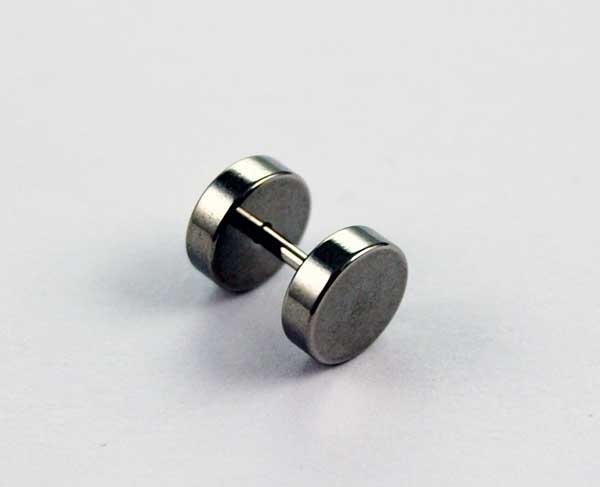 Body Piercing Plug Steel Fake 8mm