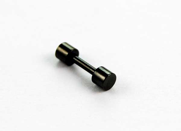 Body Piercing Plug Steel Fake Black 3mm