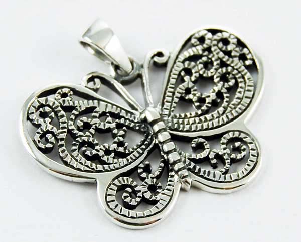 Pendant Silver Fancy Butterfly