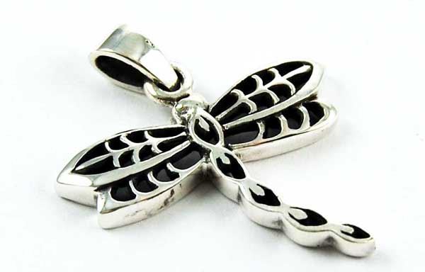 Pendant Silver Dragonfly Cut Design