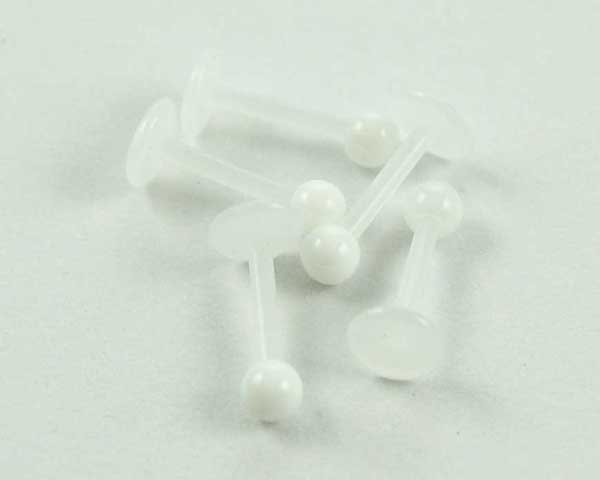 Body Piercing Labret White 1.2x8x3mm 5pcs