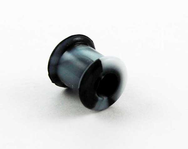 Body Piercing Tunnel Silicone Marble Black 8mm