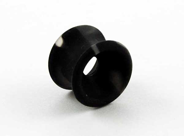 Body Piercing Tunnel Silicone Marble Black 10mm