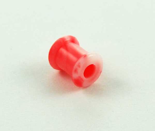Body Piercing Tunnel Silicone Marble Red 6mm