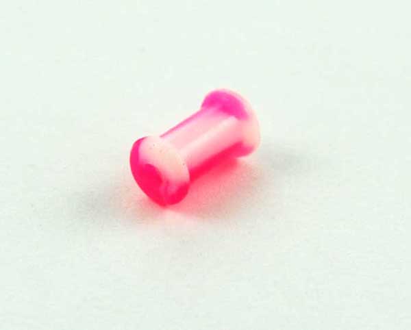 Body Piercing Tunnel Silicone Marble Pink 4mm