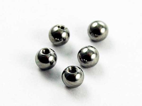Body Piercing Ball Threaded Plain Steel 1.2x4mm 5pcs