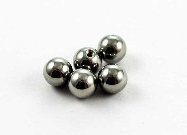 Body Piercing Ball Threaded Plain Steel 1.2x5mm 5pcs