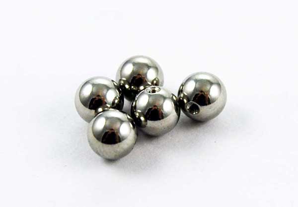 Body Piercing Ball Threaded Plain Steel 1.2x6mm 5pcs