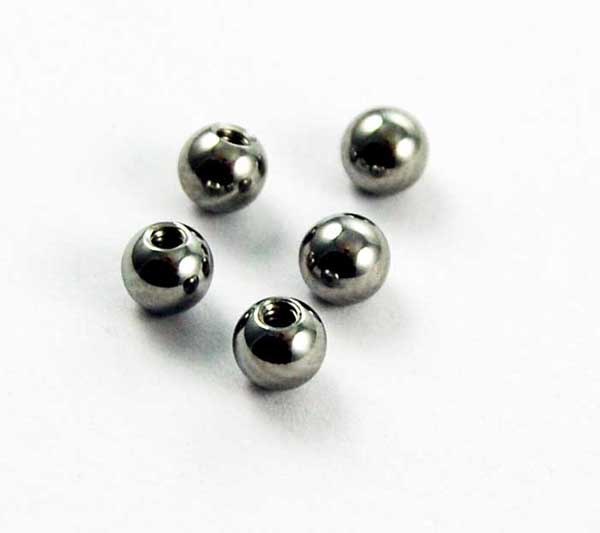 Body Piercing Ball Threaded Plain Steel 1.6x4mm 5pcs