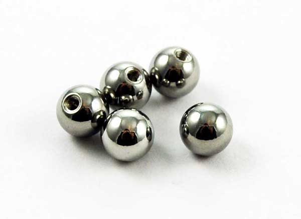 Body Piercing Ball Threaded Plain Steel 1.6x6mm 5pcs