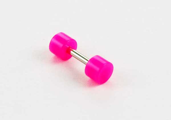 Plug Fake Neon Acrylic Pink 6mm