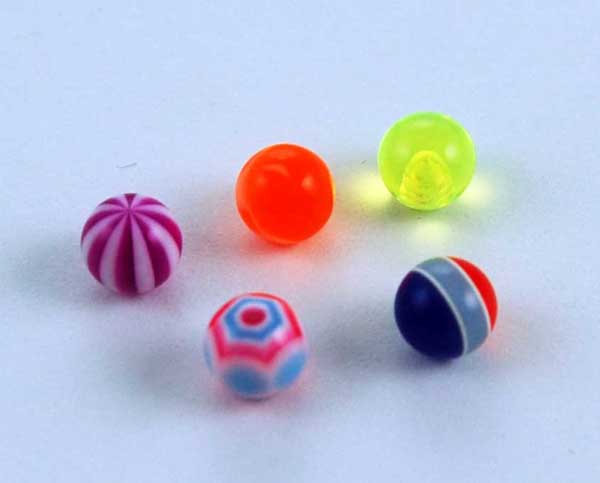 Body Piercing Acrylic Ball 6mm 5pcs