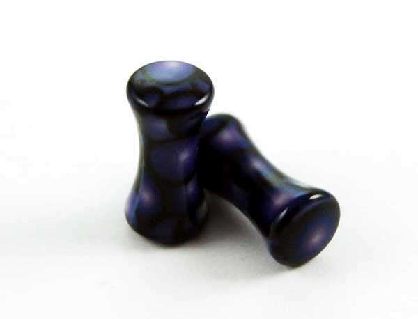 Body Piercing Plug UV Purple Bubble 4mm 2pcs