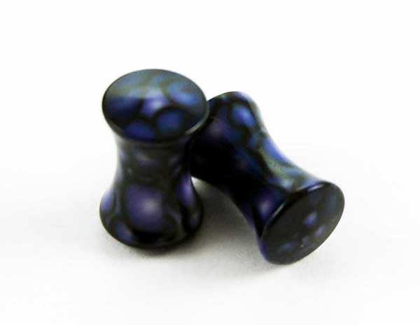 Body Piercing Plug UV Purple Bubble 5mm 2pcs