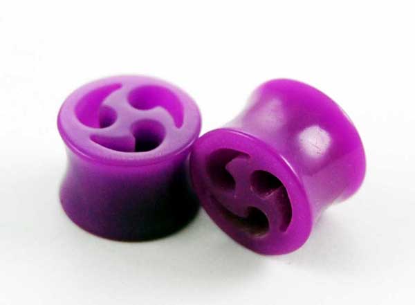 Body Piercing Saddle Plug UV Pur 12mm 2pcs
