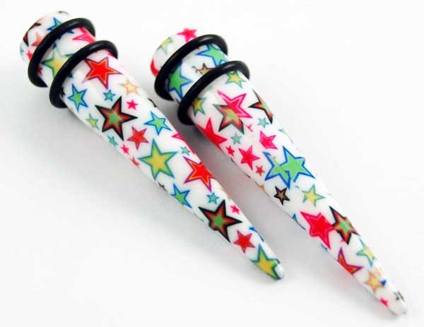 Body Piercing Expander UV Multi Stars 5mm 2pcs