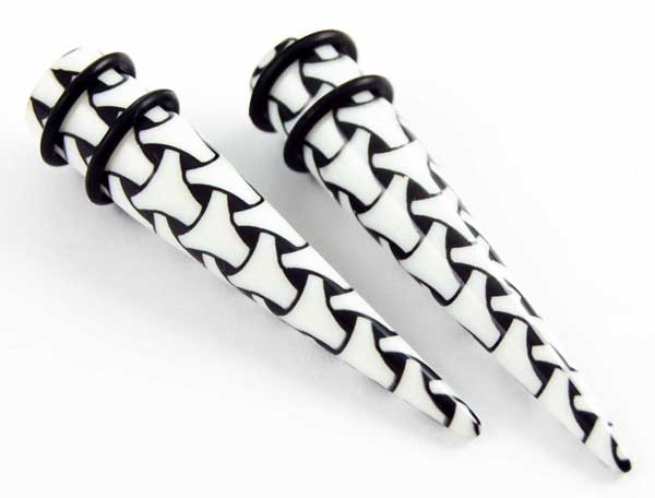 Body Piercing Expander UV Bone Design 3mm 2pcs