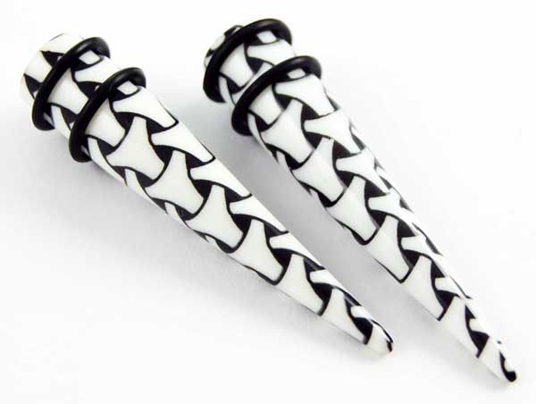 Body Piercing Expander UV Bone Design 4mm 2pcs