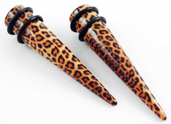 Body Piercing Expander UV Leopard Print 8mm 2pcs