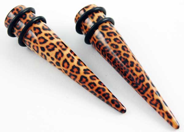 Body Piercing Expander UV Leopard Print 12mm 2pcs
