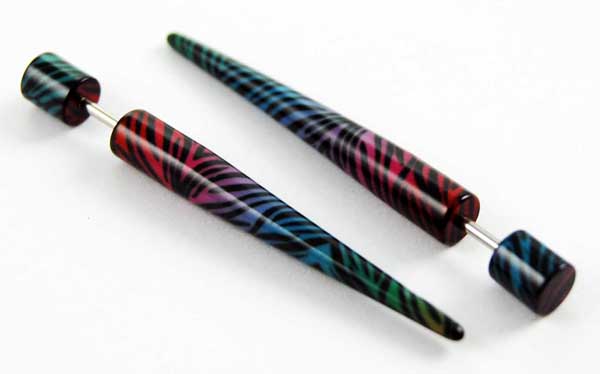 Body Piercing Expander UV Multi Stripes 5mm 2pcs