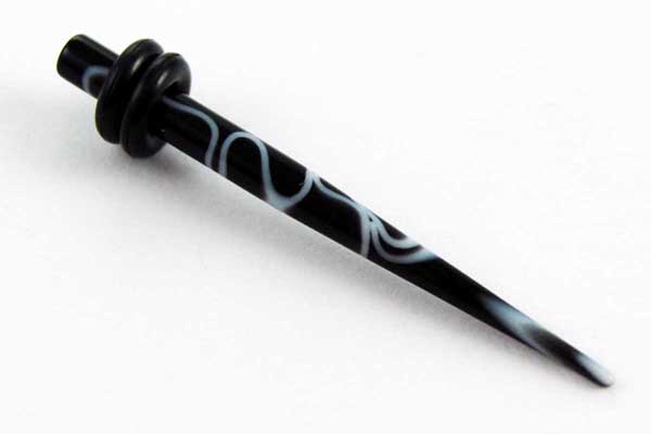 Body Piercing Stretcher Straight Black 3mm