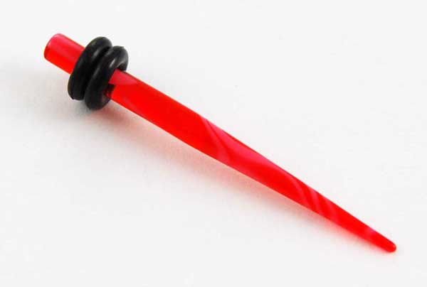 Body Piercing Stretcher Straight Red 3mm