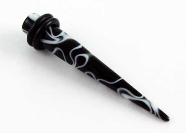 Body Piercing Stretcher Straight Black 6mm
