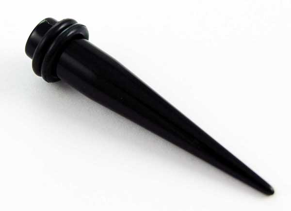 Body Piercing Stretcher Straight Black 8mm