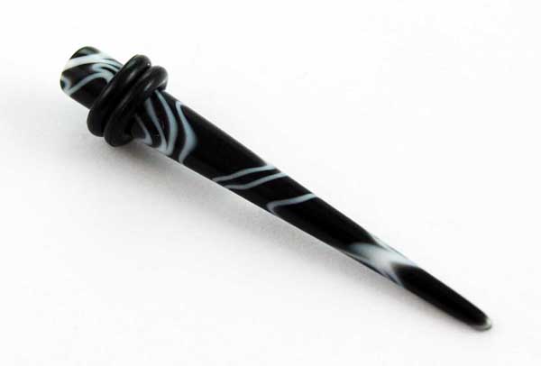 Body Piercing Stretcher Straight Black 5mm