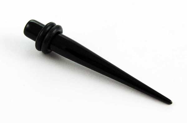 Body Piercing Stretcher Straight Black 5mm