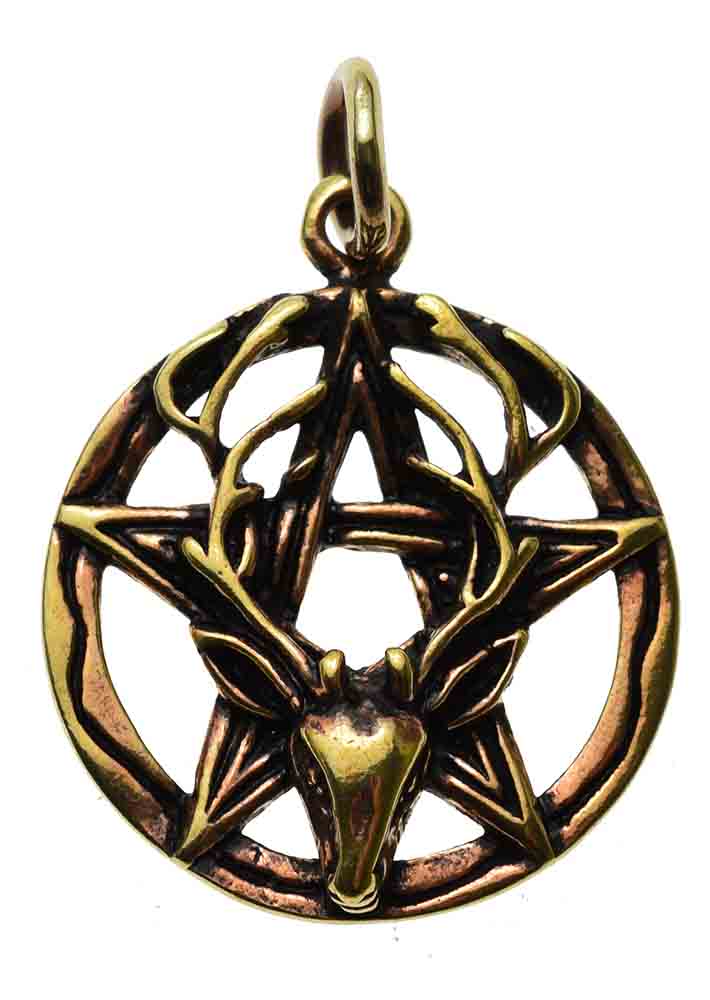 Pendant Bronze Stag Pentacle