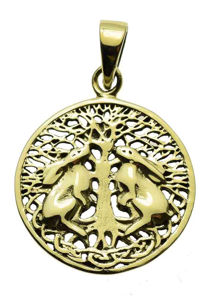 Pendant Bronze Hares Designed By Lisa Parker