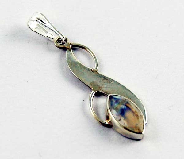 Pendant Silver Moonstone Oval Fancy