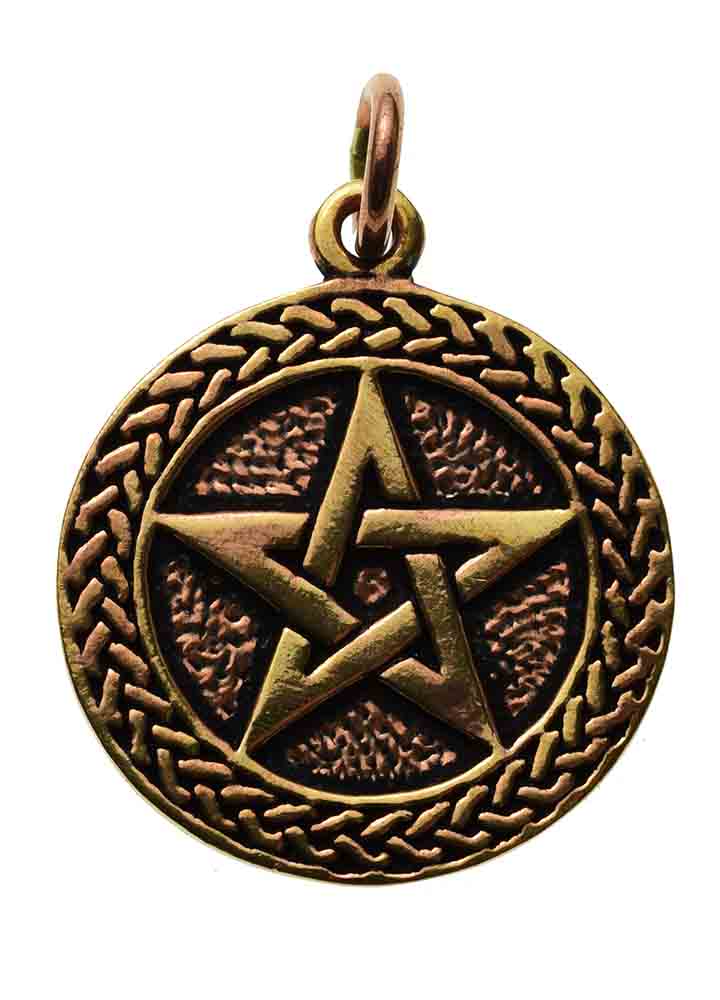Pendant Bronze Pentagram In Circle