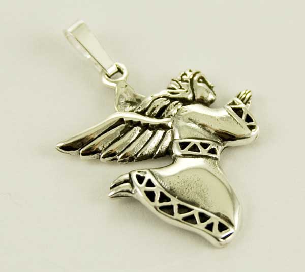Pendant Silver Praying Angel H2.4xw2.1cm