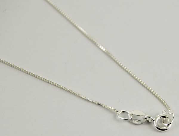 Chain Silver Box Style 16 Inch